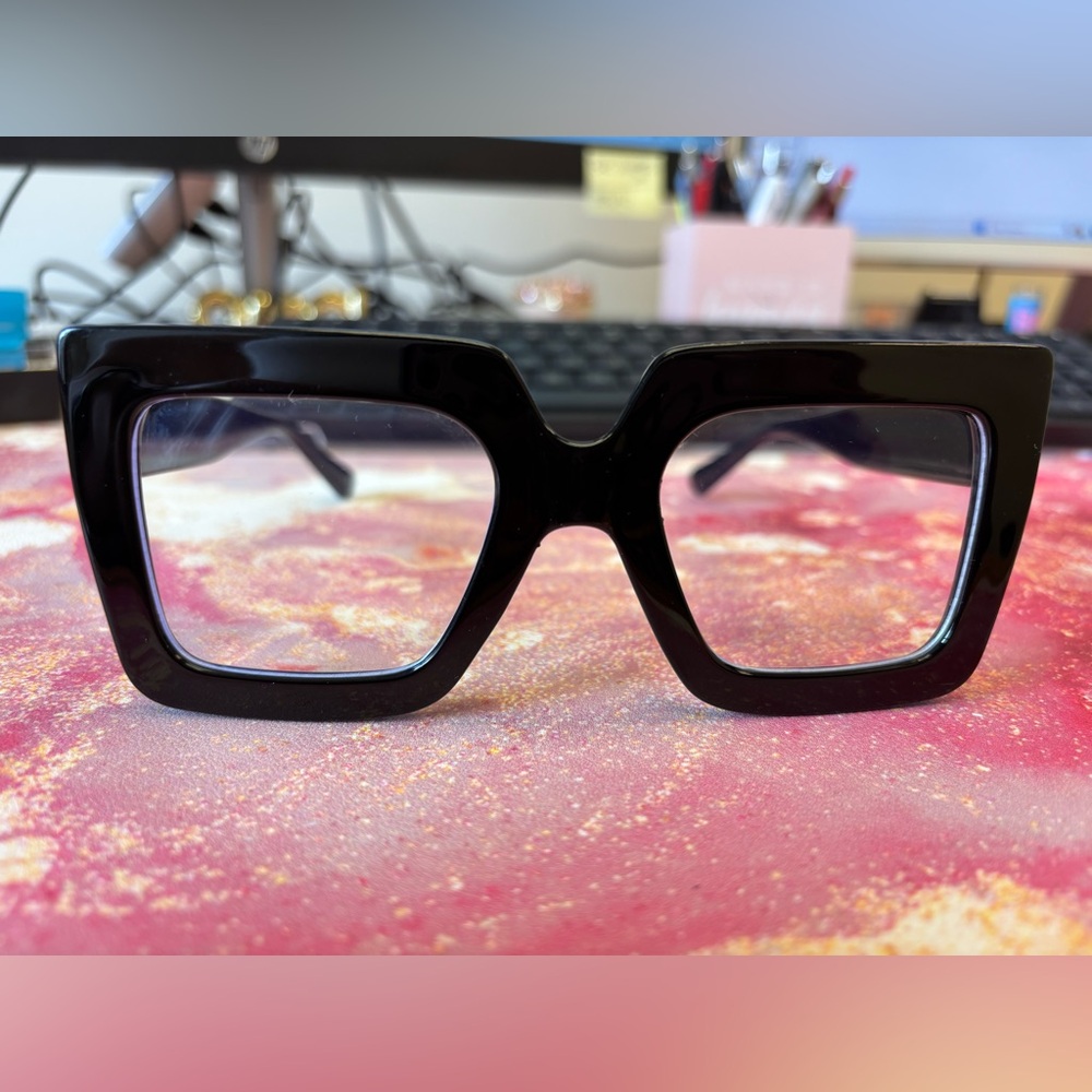Black Oversized BLUELIGHT Protectant Glasses